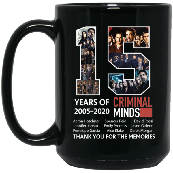 15 Years Of Criminal Minds 2005 2020 Thank You For The Memories Mug