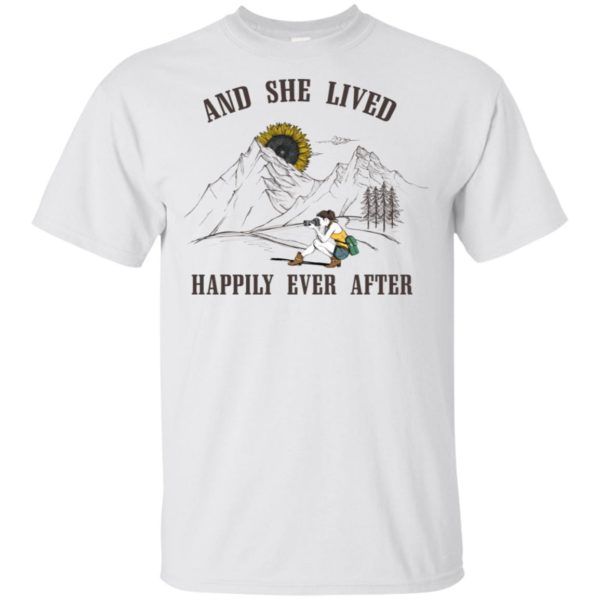 And She Lived Happily Ever After Camera Girl Sunflower Sun Shirt