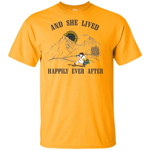 And She Lived Happily Ever After Camera Girl Sunflower Sun Shirt