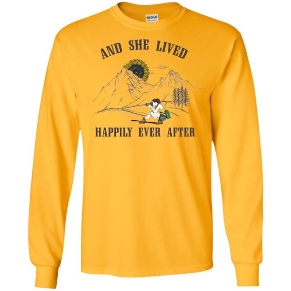 And She Lived Happily Ever After Camera Girl Sunflower Sun Shirt