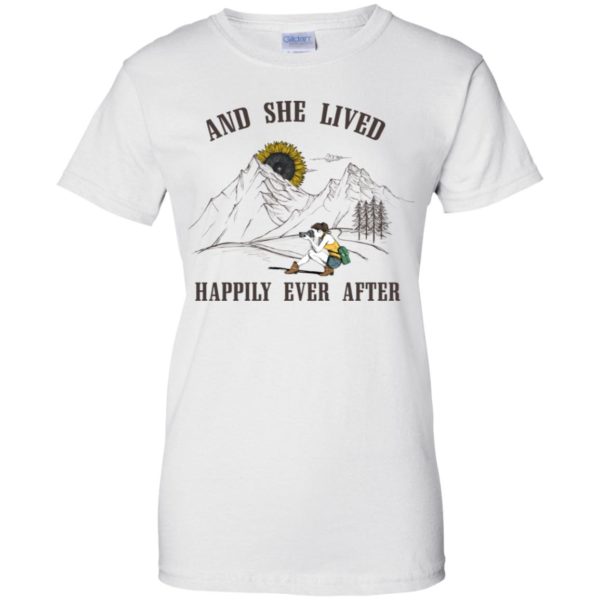 And She Lived Happily Ever After Camera Girl Sunflower Sun Shirt