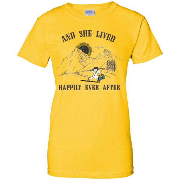 And She Lived Happily Ever After Camera Girl Sunflower Sun Shirt