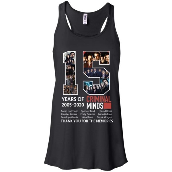 15 Years Of Criminal Minds 2005 2020 Thank You For The Memories Shirt