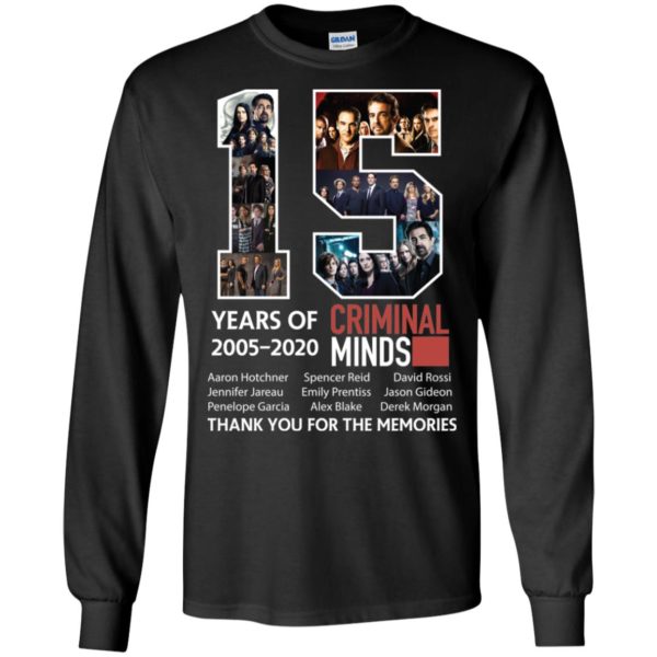 15 Years Of Criminal Minds 2005 2020 Thank You For The Memories Shirt