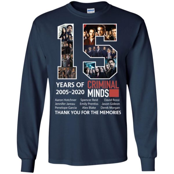 15 Years Of Criminal Minds 2005 2020 Thank You For The Memories Shirt