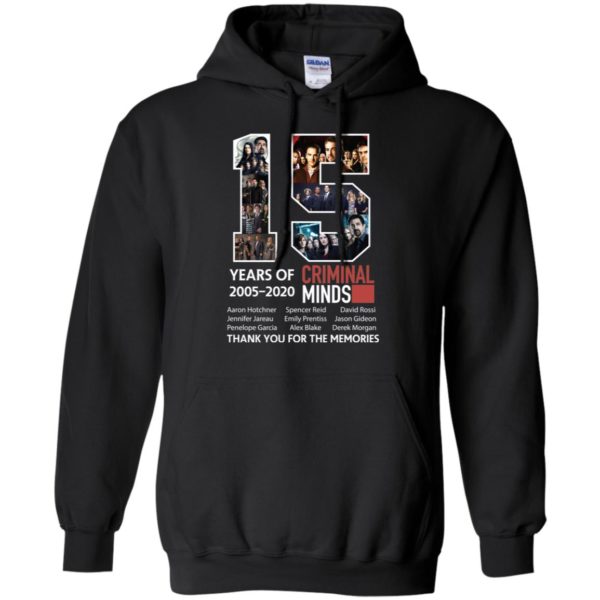 15 Years Of Criminal Minds 2005 2020 Thank You For The Memories Shirt