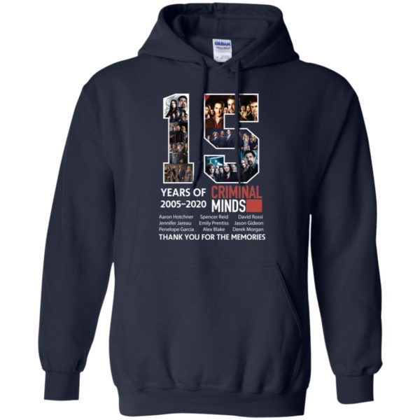 15 Years Of Criminal Minds 2005 2020 Thank You For The Memories Shirt
