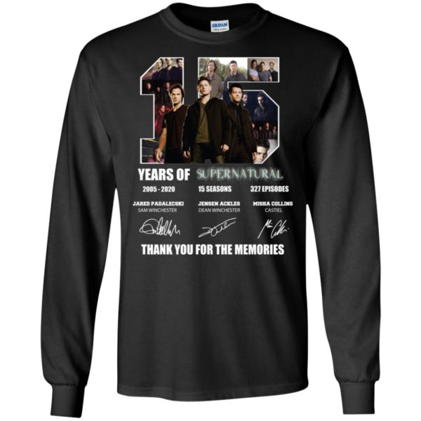 Thank You For The Memories Supernatural 15 Years Shirt