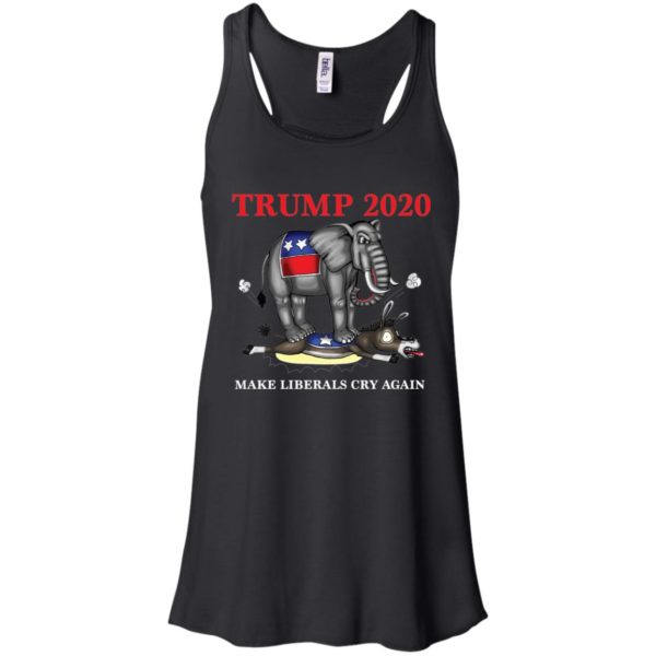 Trump 2020 Make Liberals Cry Again Funny Elephant vs Horse Shirt