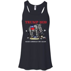 Trump 2020 Make Liberals Cry Again Funny Elephant vs Horse Shirt image Trump 2020 Make Liberals Cry Again Funny Elephant vs Horse Shirt