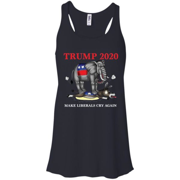 Trump 2020 Make Liberals Cry Again Funny Elephant vs Horse Shirt