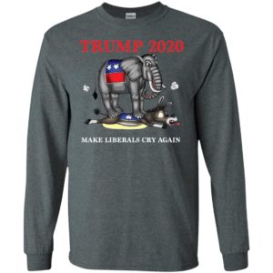 Trump 2020 Make Liberals Cry Again Funny Elephant vs Horse Shirt image Trump 2020 Make Liberals Cry Again Funny Elephant vs Horse Shirt