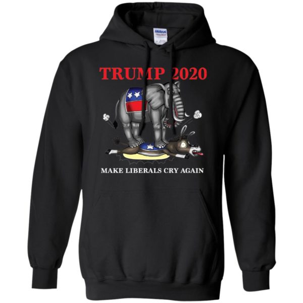 Trump 2020 Make Liberals Cry Again Funny Elephant vs Horse Shirt