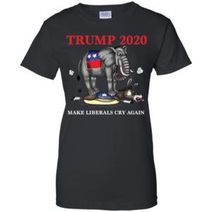 Trump 2020 Make Liberals Cry Again Funny Elephant vs Horse Shirt image Trump 2020 Make Liberals Cry Again Funny Elephant vs Horse Shirt