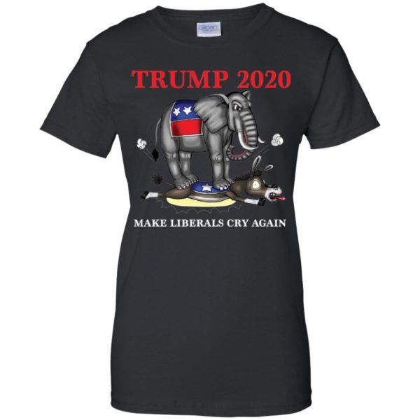 Trump 2020 Make Liberals Cry Again Funny Elephant vs Horse Shirt