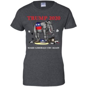 Trump 2020 Make Liberals Cry Again Funny Elephant vs Horse Shirt image Trump 2020 Make Liberals Cry Again Funny Elephant vs Horse Shirt