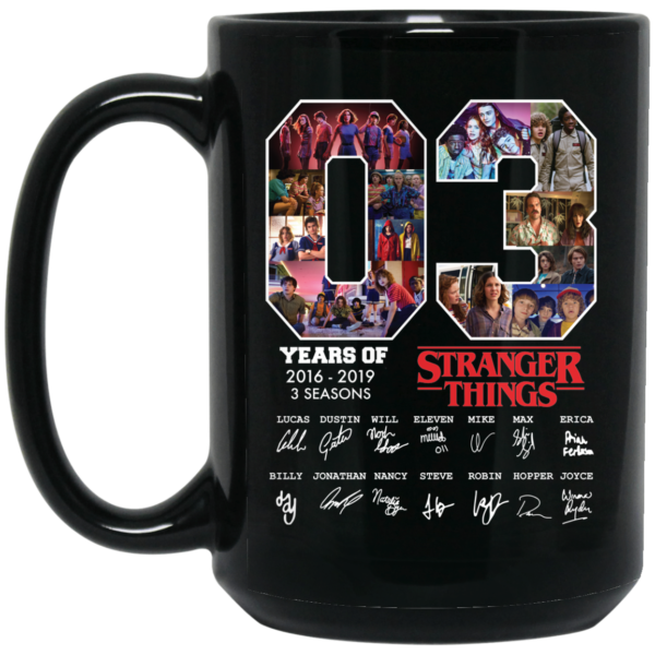 03 Years of Stranger Things 2016 2019 3 Seasons Signature Mug