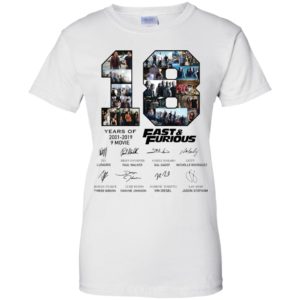 18 Years Of Fast And Furious 2001 2019 Shirt
