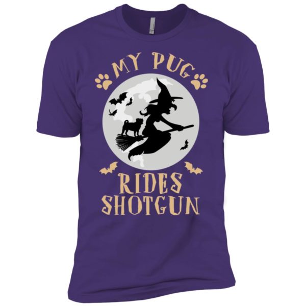 My Pug Rides Shotgun Halloween Shirt