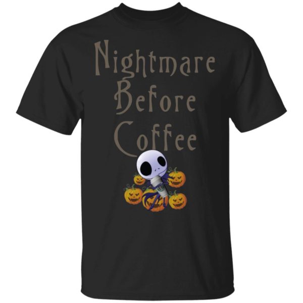 Nightmare Before Coffee Skellington hug Starbucks Shirt