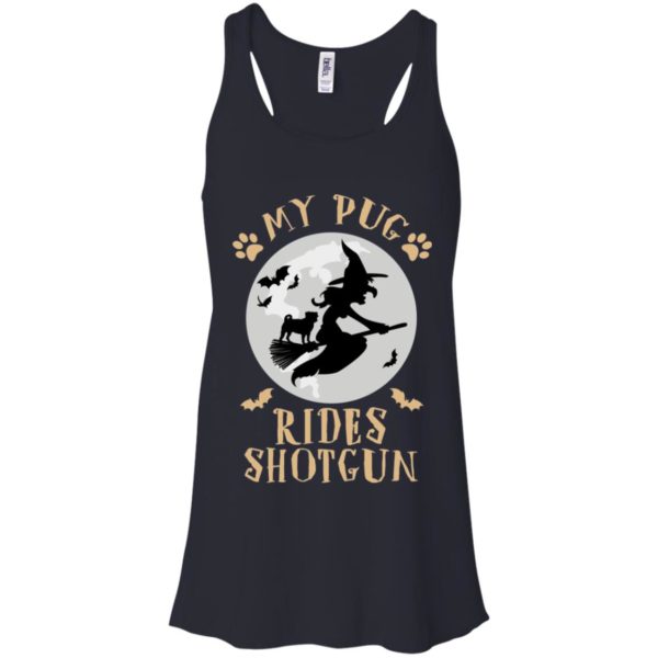 My Pug Rides Shotgun Halloween Shirt