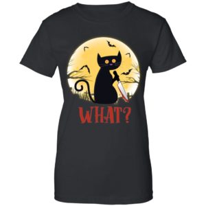Cat What? Funny Black Cat Murderous Cat With Knife Shirt