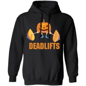 Deadlifts The Weightlifting Pumpkin Halloween Gym Workout Shirt
