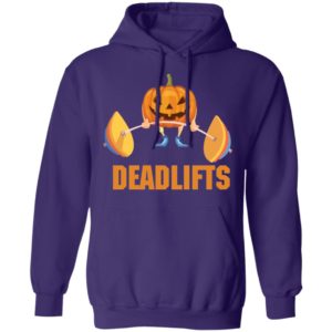 Deadlifts The Weightlifting Pumpkin Halloween Gym Workout Shirt
