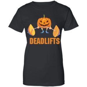 Deadlifts The Weightlifting Pumpkin Halloween Gym Workout Shirt