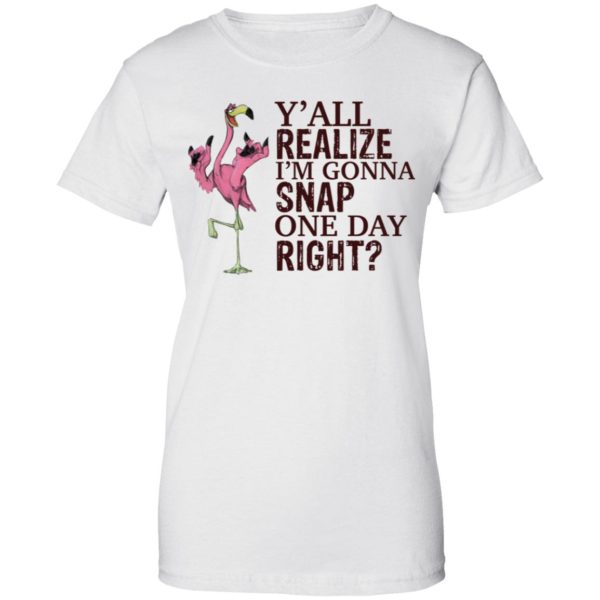 Flamingo Y'all Realize I'm Gonna Snap One Day Right Shirt