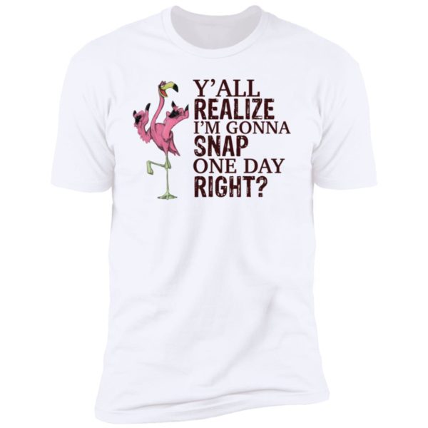 Flamingo Y'all Realize I'm Gonna Snap One Day Right Shirt