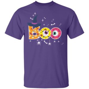 Boo Halloween Costume Spiders, Ghosts, Pumkin & Witch Hat Shirt