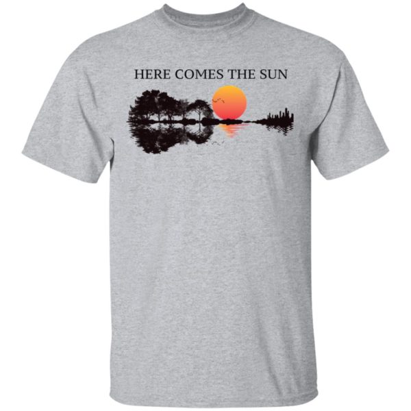 Here Comes The Sun Guitar Shadow Sunset Shirt