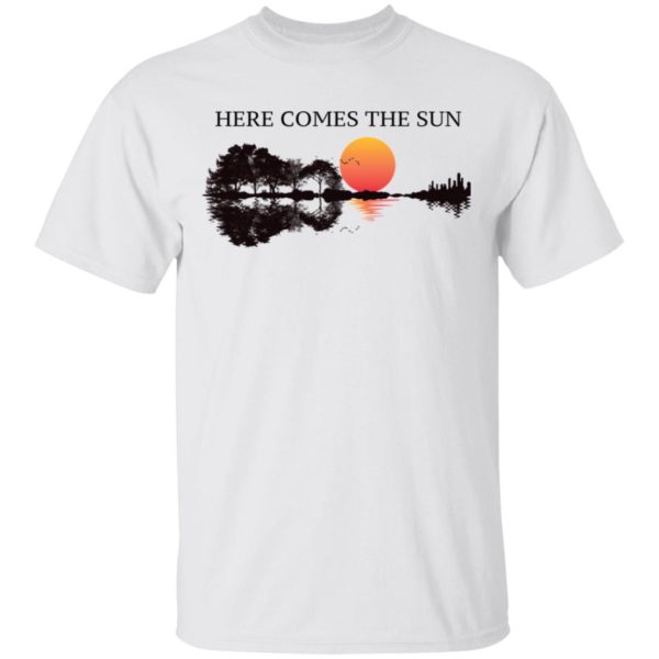 Here Comes The Sun Guitar Shadow Sunset Shirt