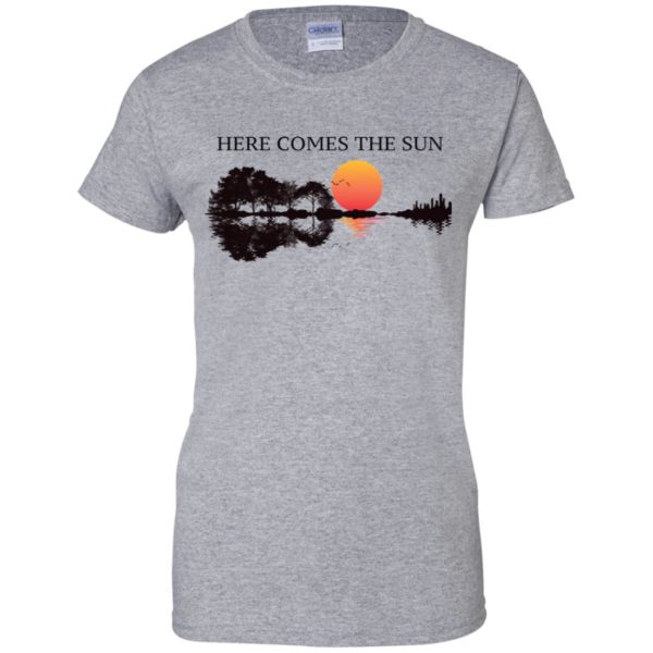 Here Comes The Sun Guitar Shadow Sunset Shirt