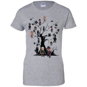 Horror Character Movie On The Tree Halloween Shirt