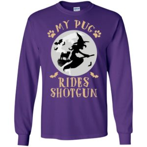 My Pug Rides Shotgun Halloween Shirt