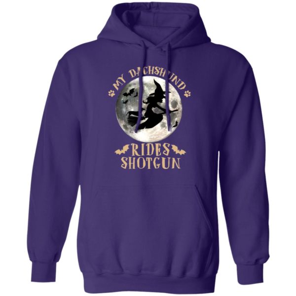 My Dachshund Rides Shotgun Halloween Shirt