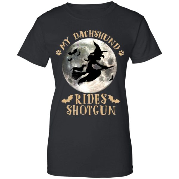 My Dachshund Rides Shotgun Halloween Shirt