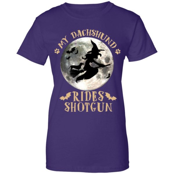 My Dachshund Rides Shotgun Halloween Shirt