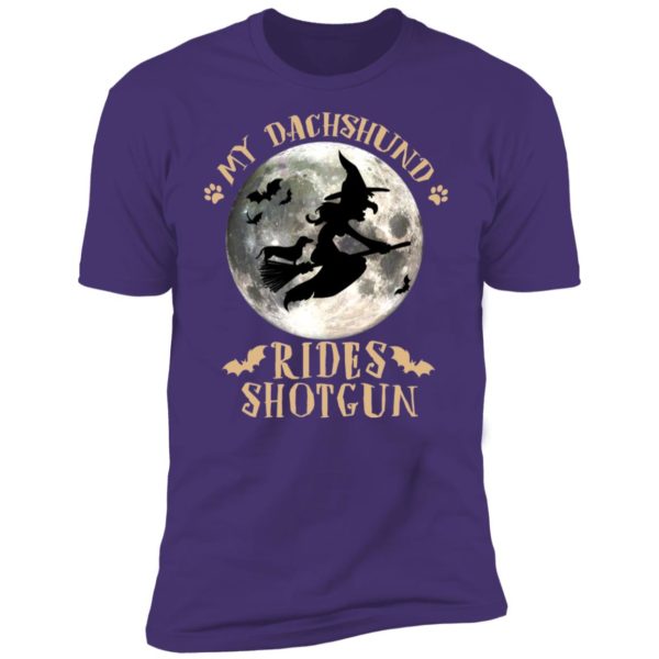 My Dachshund Rides Shotgun Halloween Shirt