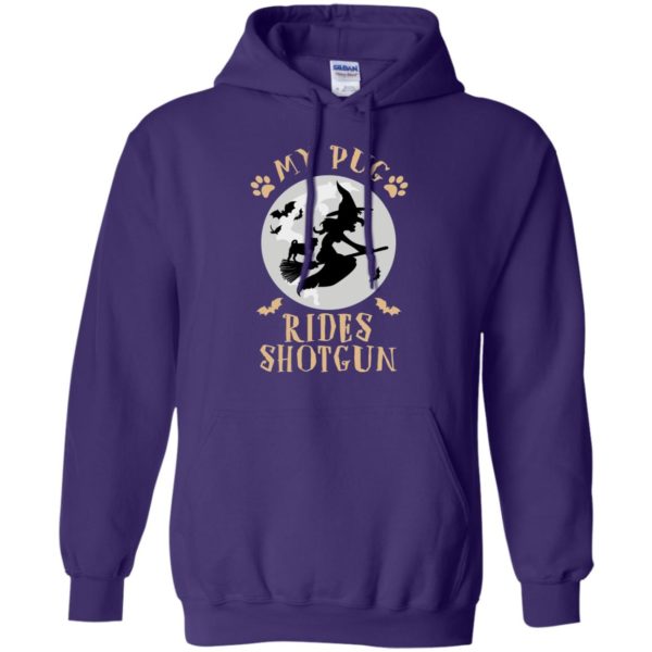 My Pug Rides Shotgun Halloween Shirt