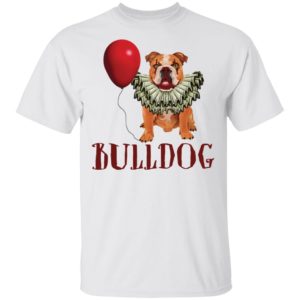 Bulldog Cosplay Pennywise It Halloween Horror Movie Shirt