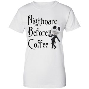 Nightmare Before Coffee Skellington Starbucks Shirt