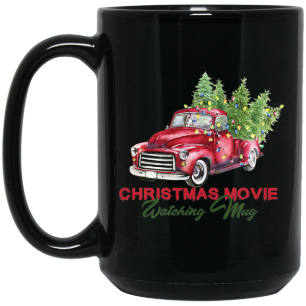Christmas Movie Watching Mug Black Mug
