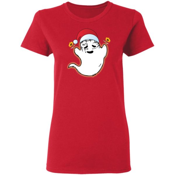 Ghost Malone And Sunflower Santa Christmas Shirt