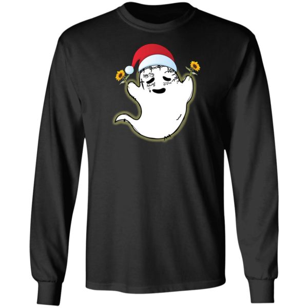 Ghost Malone And Sunflower Santa Christmas Shirt