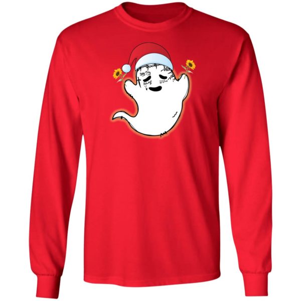 Ghost Malone And Sunflower Santa Christmas Shirt