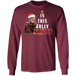 Freddy Krueger Santa is This Jolly Enough Christmas Shirt image Freddy Krueger Santa is This Jolly Enough Christmas Shirt