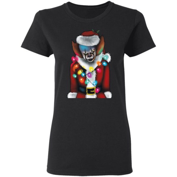 Pennywise Santa Claus Christmas Lights IT Shirt